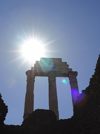 Foto Dioskurentempel mit Sonne - Rom